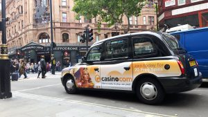 Mansion Casino Sherbet London Taxi Campaign