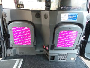 Taxi Interior During Boohoo London Regional Campaign