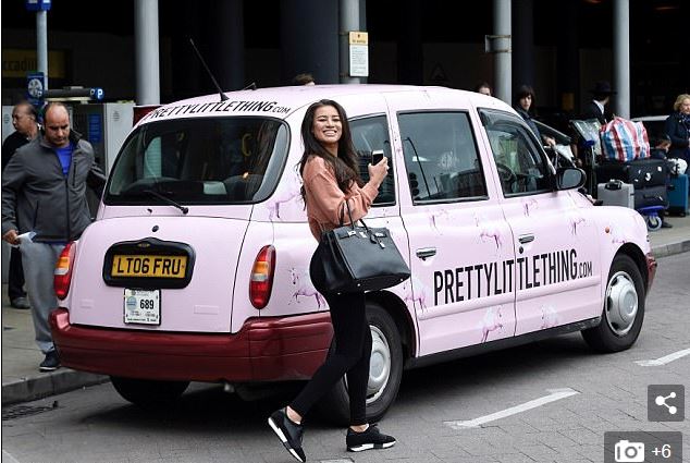 Pretty Little Thing Taxi Campaign by Sherbet London
