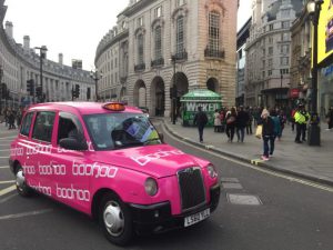 Boohoo boohoo Pink London Taxi Advertising Campaign Sherbet Media OOH