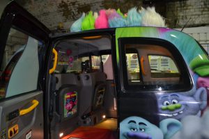 Taxi Interior During Trolls Dvd Release - 20th Century Fox Campaign