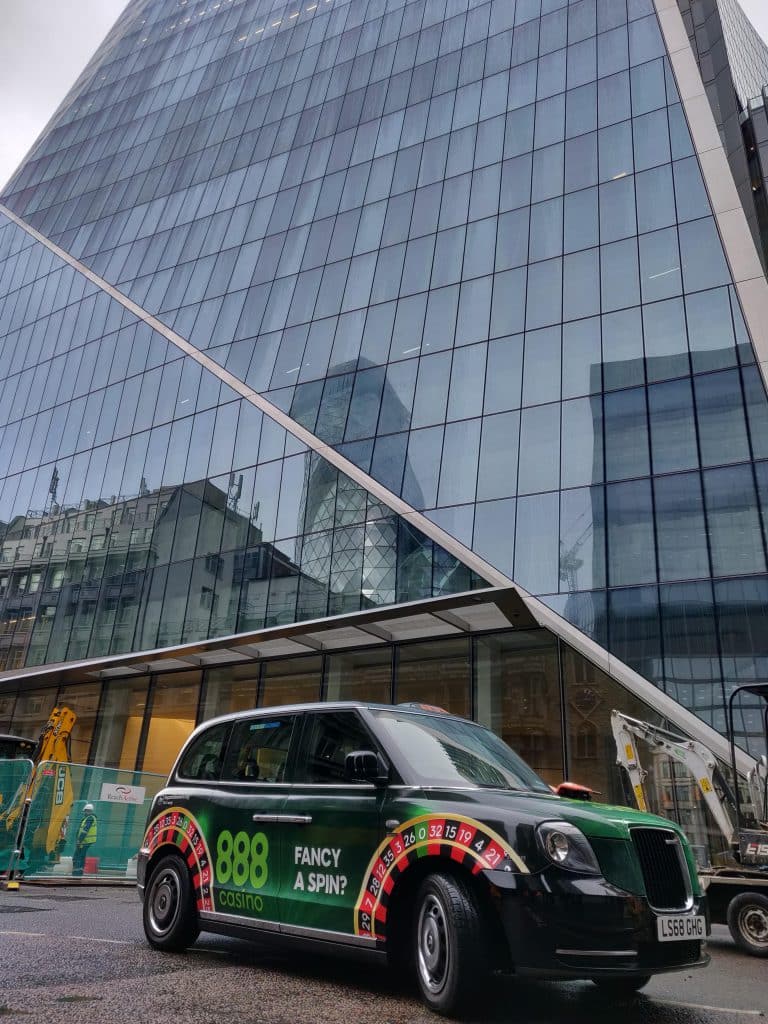 888 Casino Wheel Roulette Campaign - Sherbet London Electric Taxis