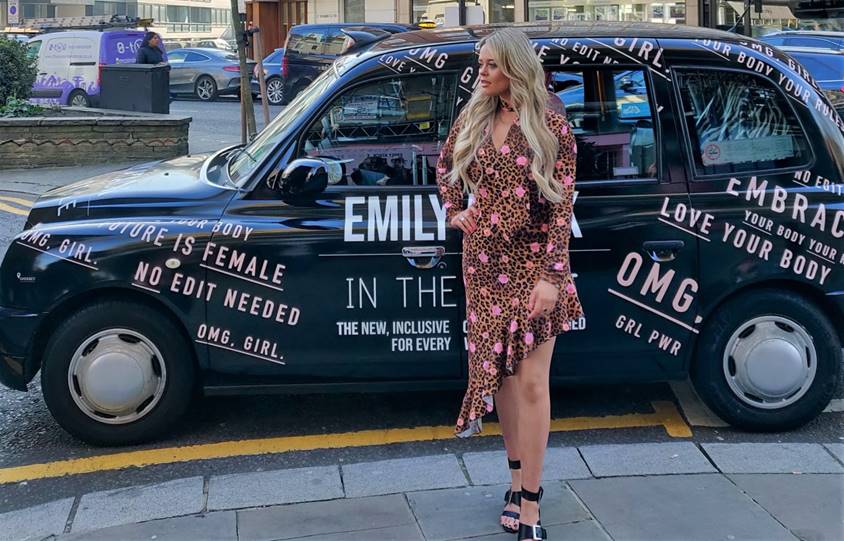 ITS Emily Atack In The Style Sherbet London Media Taxi