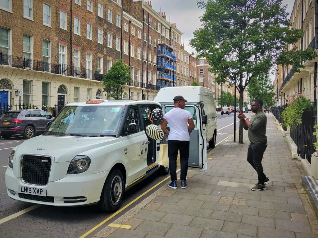 Jo Malone Electric Taxi for John Boyega Sherbet London
