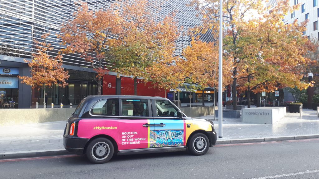 Sherbet Media My Houston Electric Taxi Advertising London