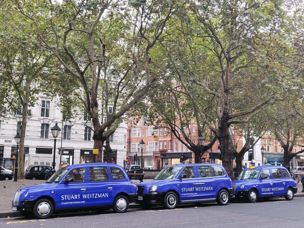 Sherbet Media Stuart Weitzman Electric Taxis London