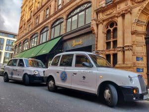 Sherbet London Media De Beers electric taxi Harrods