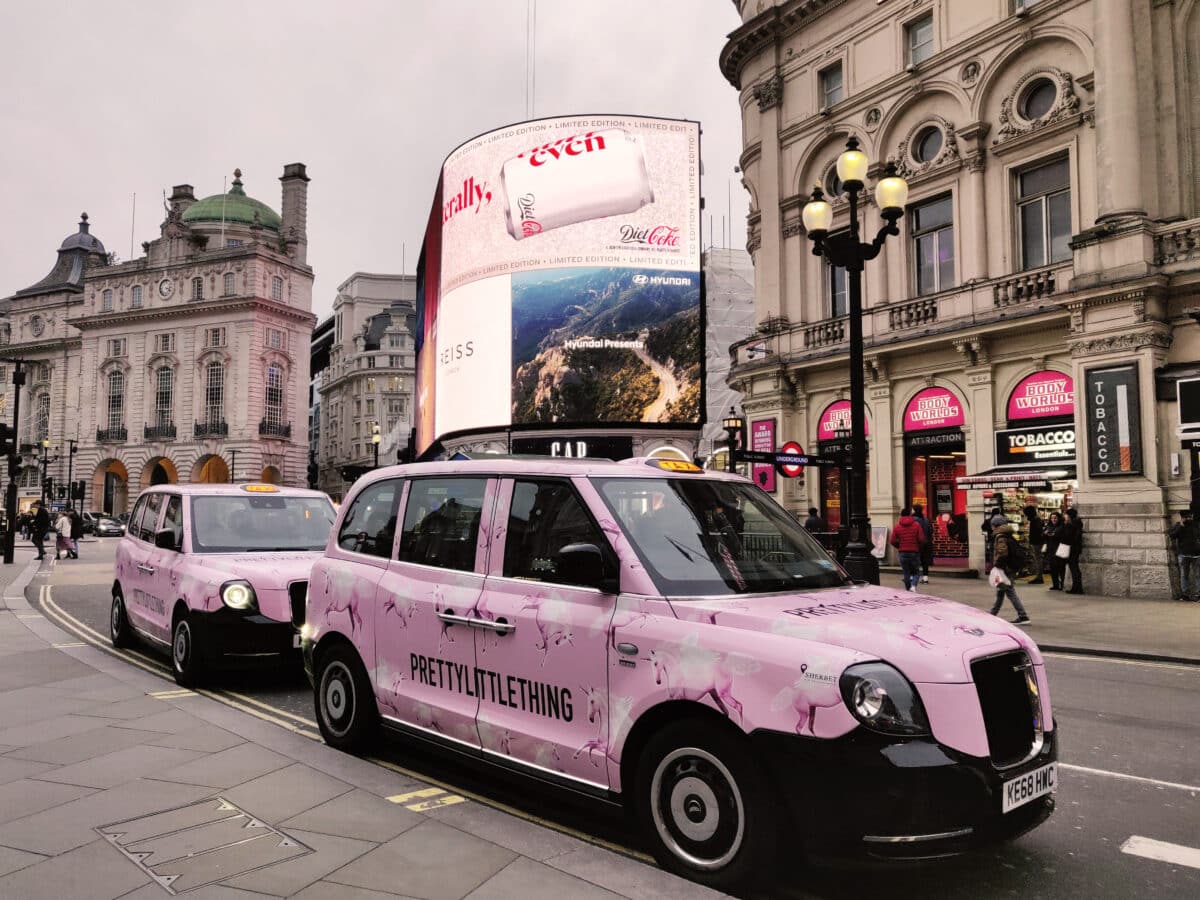 Prettylittlething.com Electric Taxis - Sherbet London
