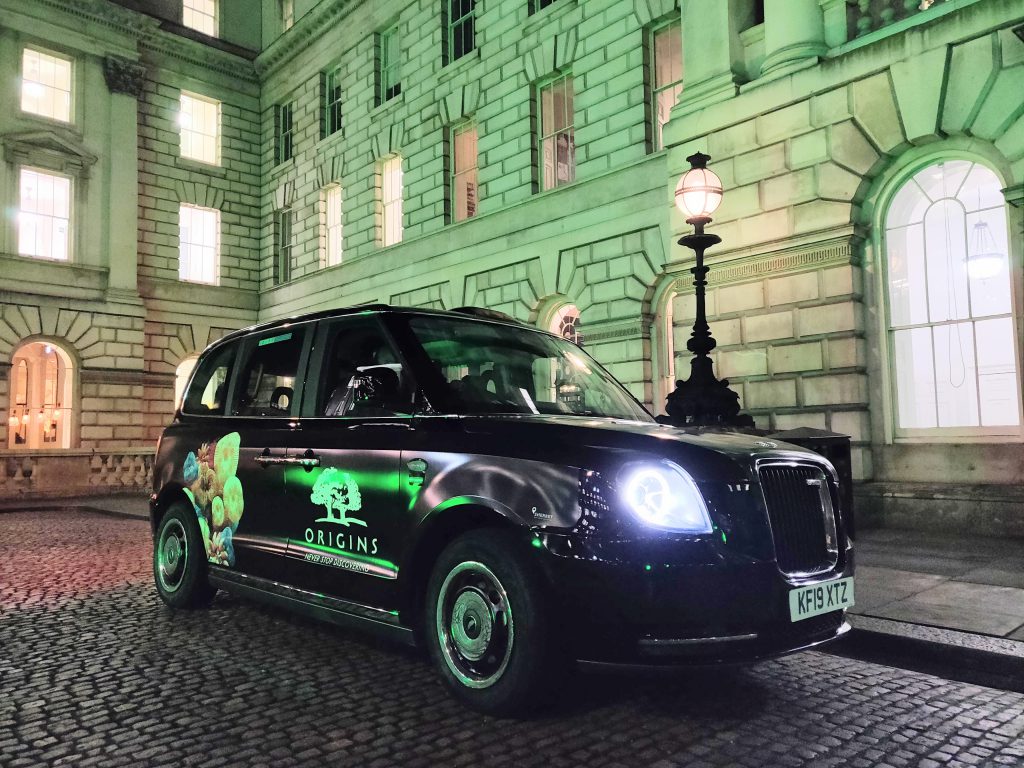 Origins Electric Taxi Sherbet Media London Somerset House