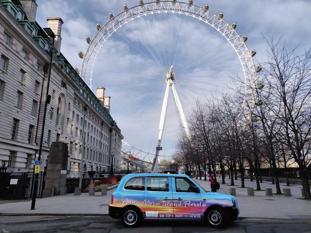 Electric Taxi Bradenton London Eye Livery