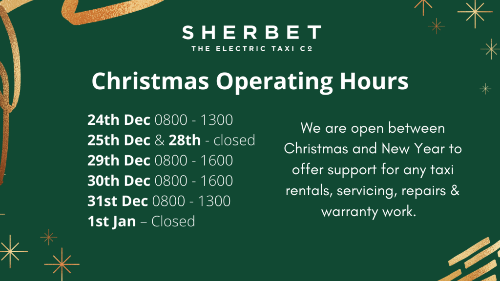 Sherbet Drivers Garage Services Christmas Operating Hours